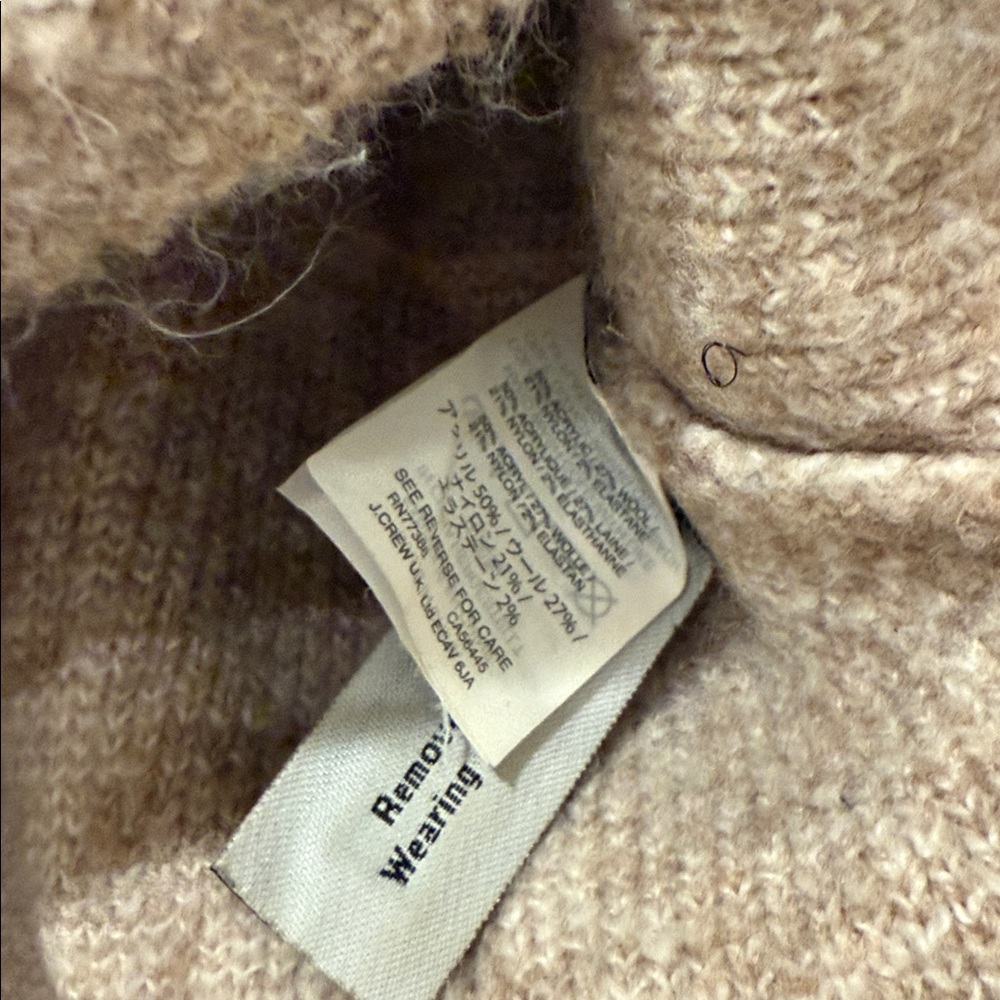 Madewell Heather Driftwood Windowpane Turtleneck Sweater Sz XS - Picture 6 of 10